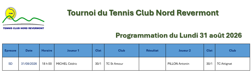 Tennis Club Nord Revermont